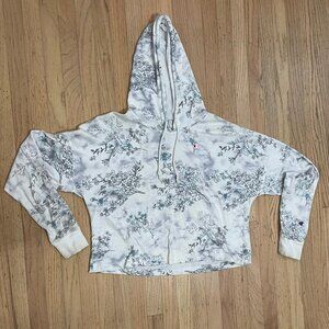 Champion floral print cropped hoodie